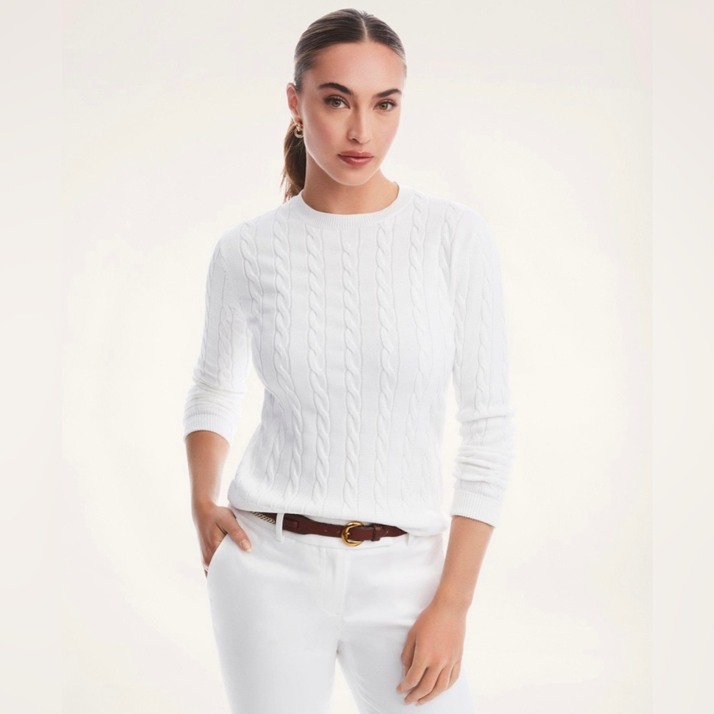 ✨ BROOKS BROTHERS✨ Supima Cotton Cable Sweater.